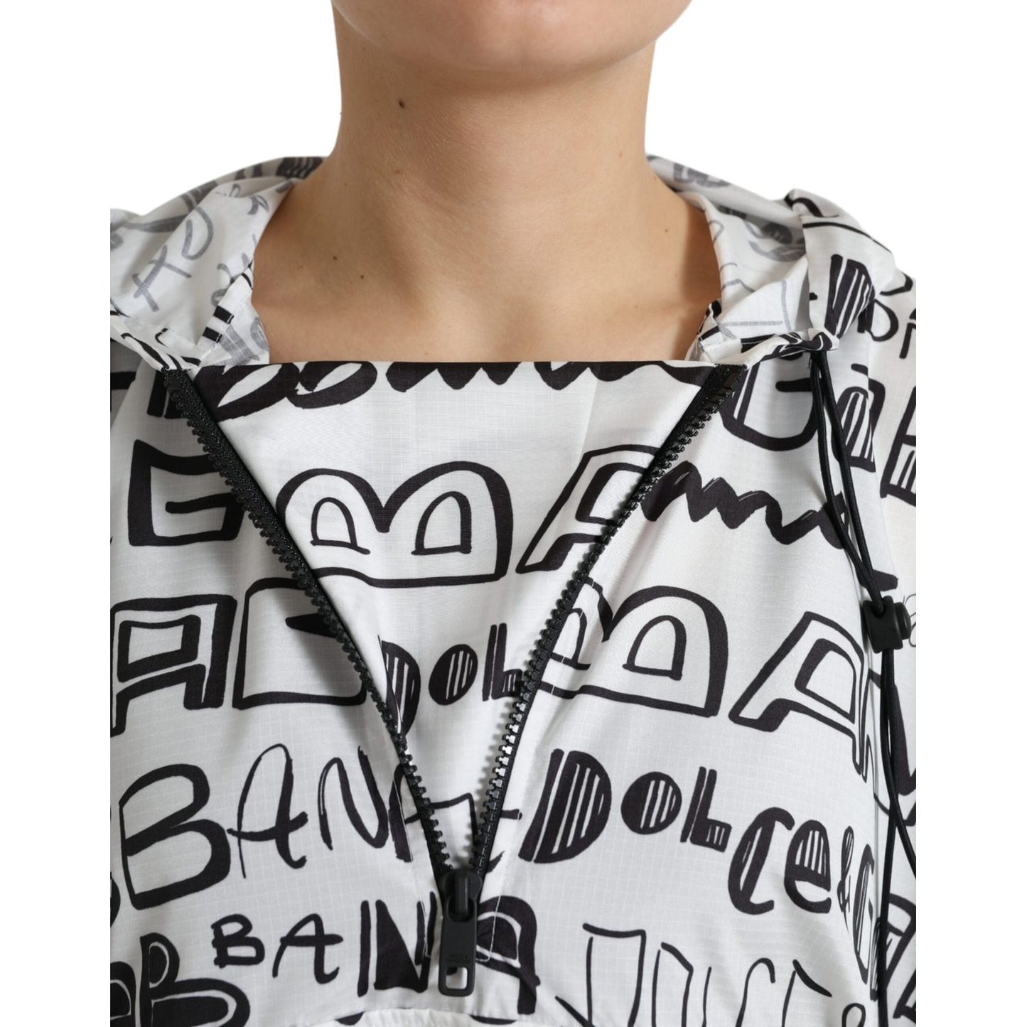 Dolce & Gabbana Chic Hooded Logo Print Blouson Tee Dolce & Gabbana