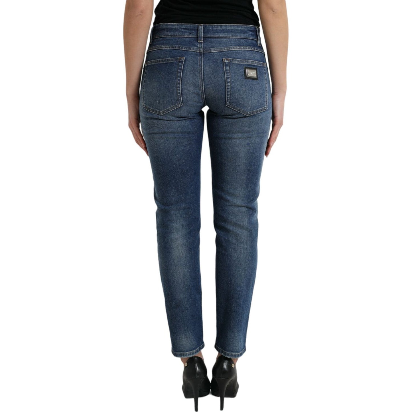 Dolce & Gabbana Chic Boyfriend Mid-Waist Stretch Jeans Dolce & Gabbana