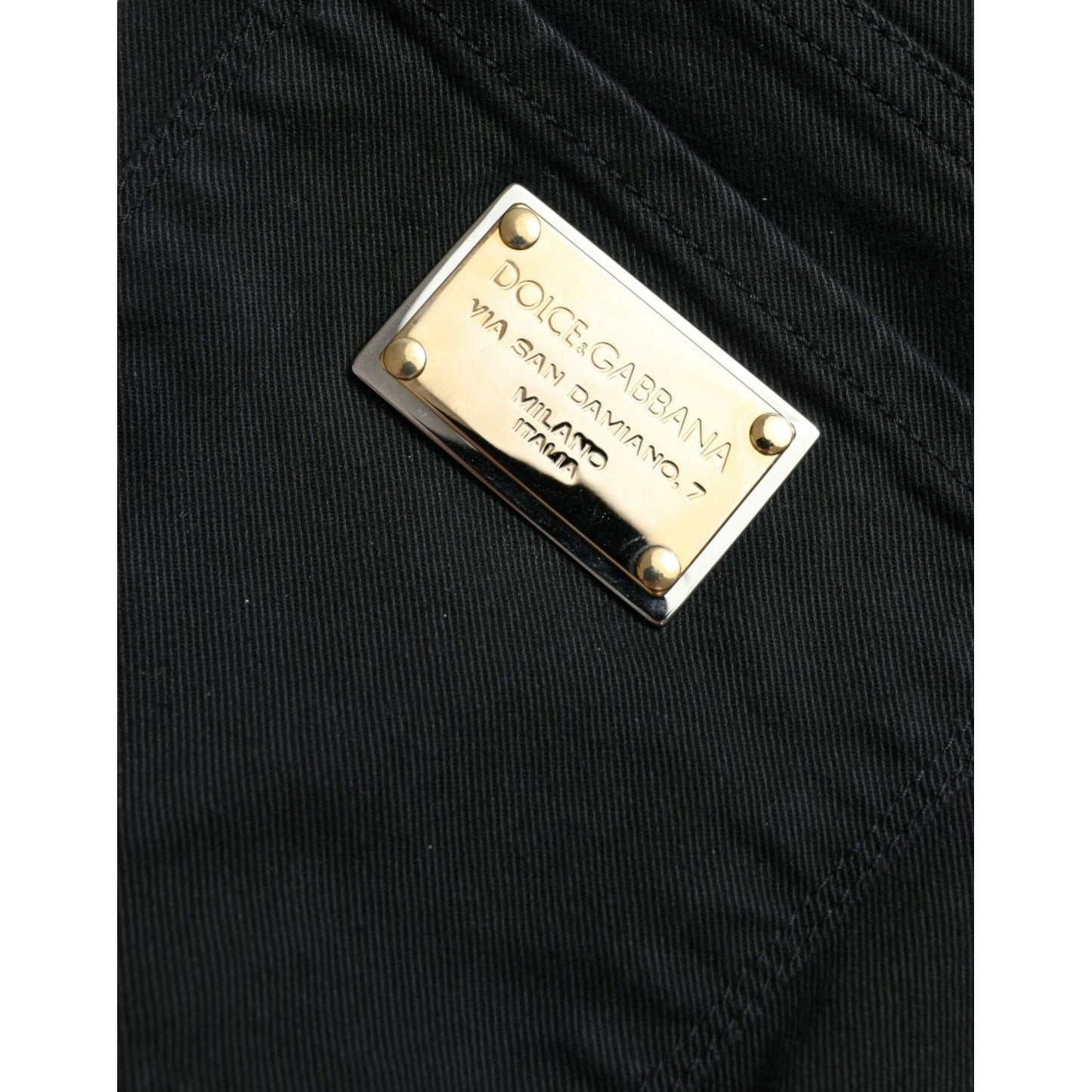 Dolce & Gabbana Chic Black Mid Waist Stretch Jeans Dolce & Gabbana