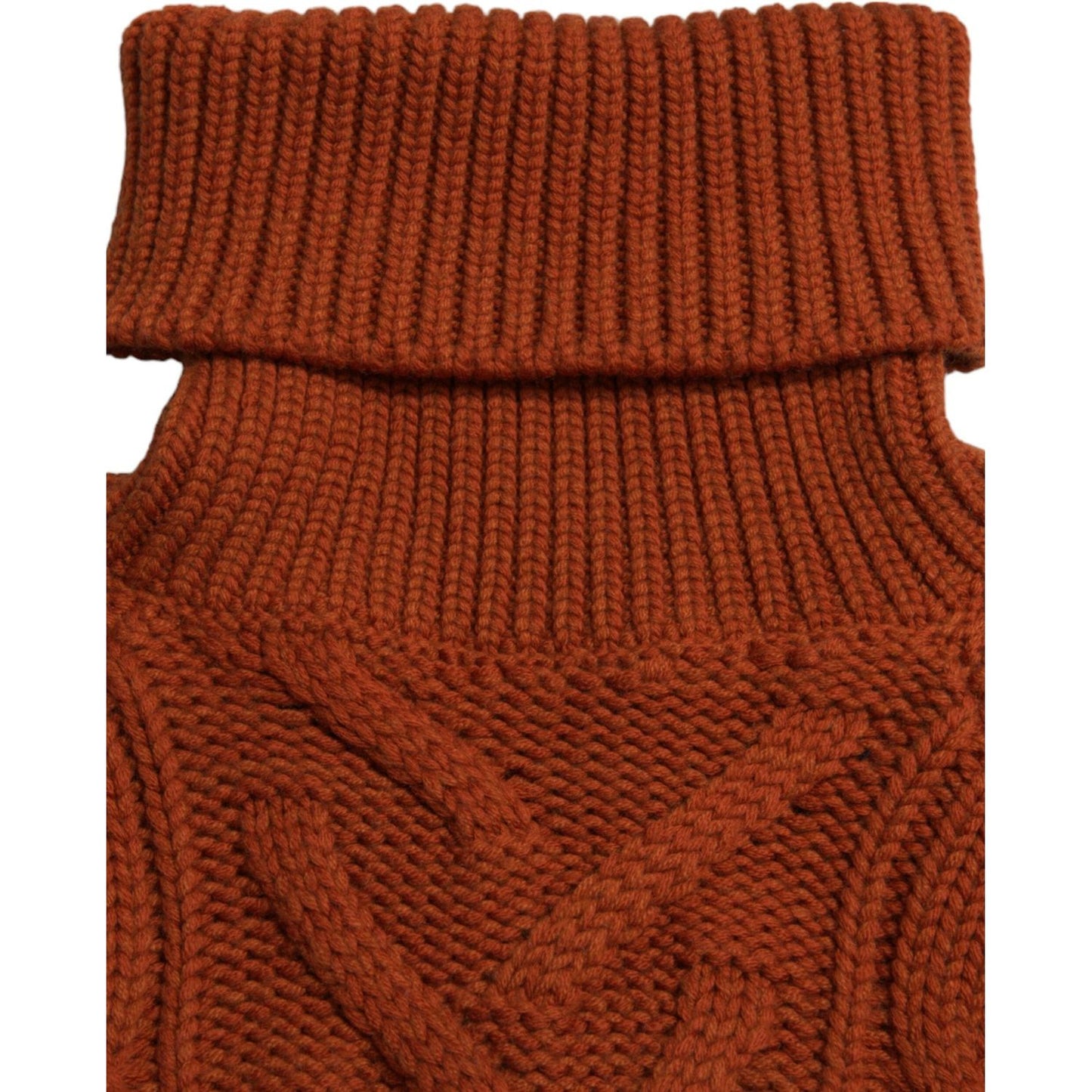 Dolce & Gabbana Elegant Brown Turtleneck Wool Sweater Dolce & Gabbana