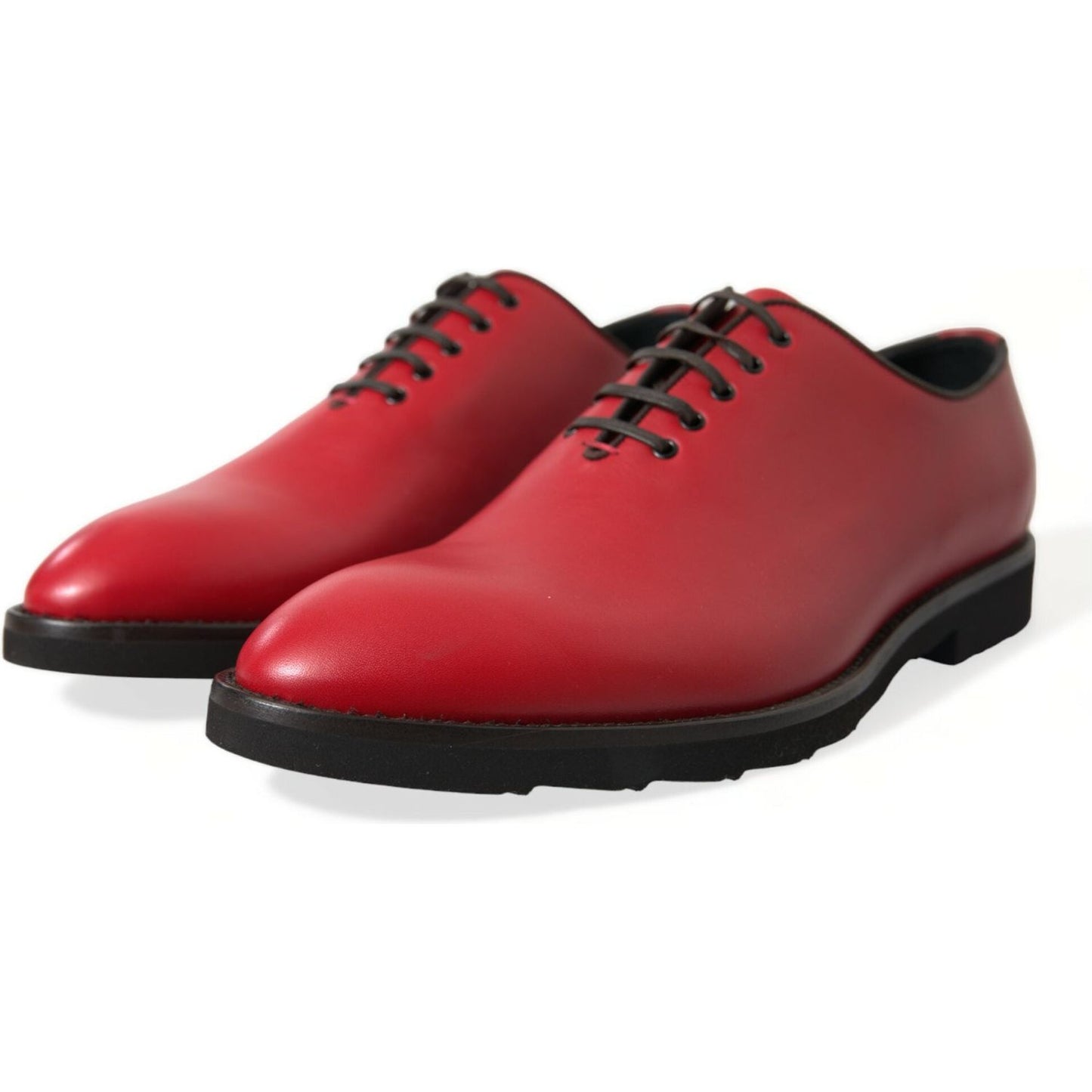 Dolce & Gabbana Elegant Red Leather Oxford Dress Shoes Dolce & Gabbana