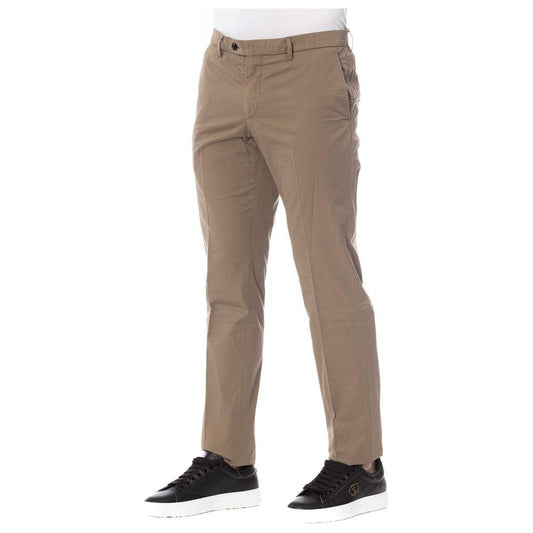 Trussardi Brown Cotton Men Pant Trussardi