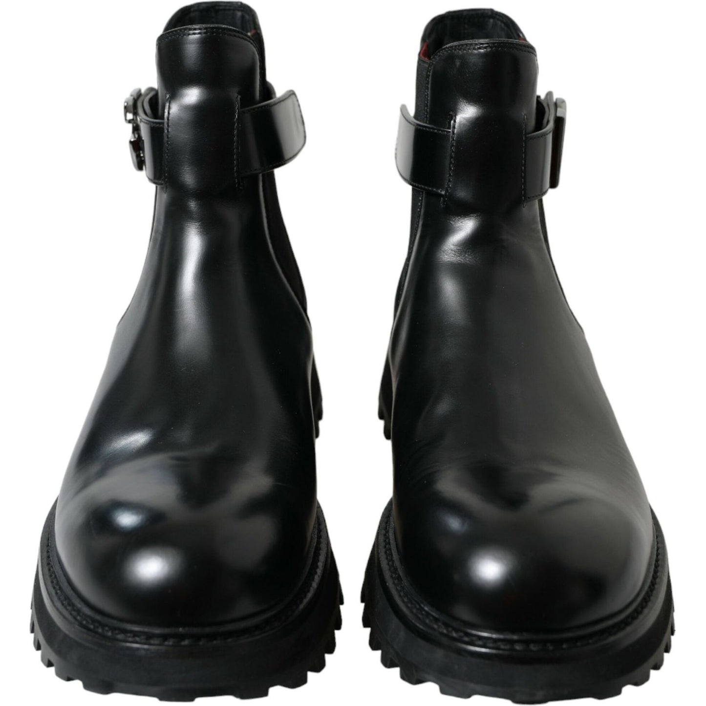 Dolce & Gabbana Elegant Black Calf Leather Chelsea Boots Dolce & Gabbana