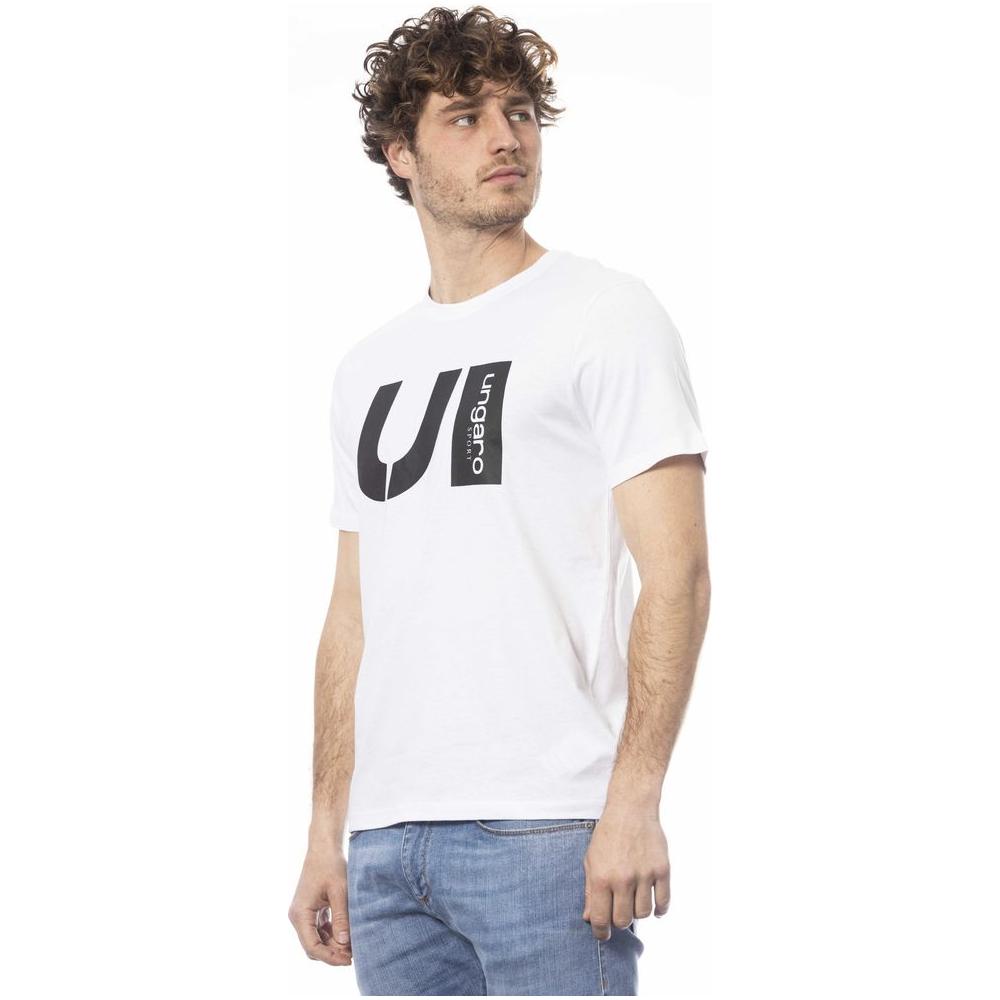 Ungaro Sport White Cotton Men T-Shirt Ungaro Sport