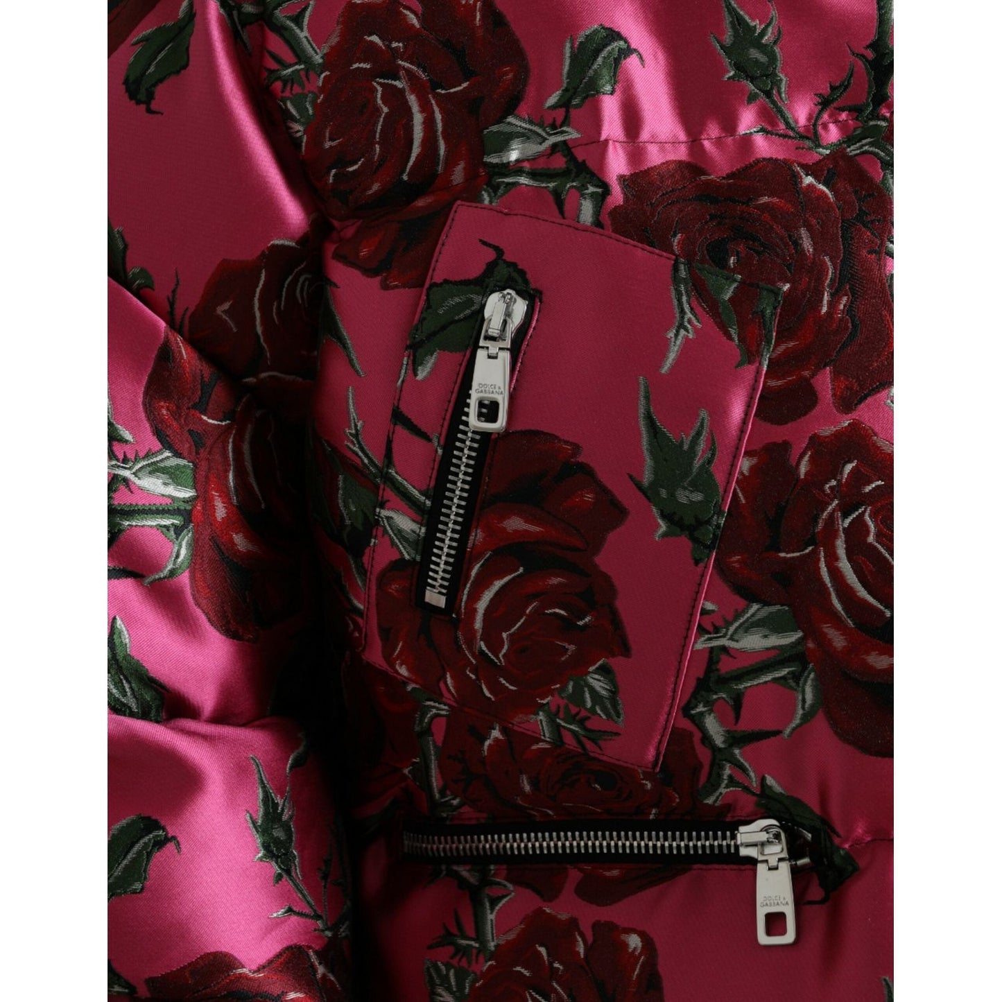 Dolce & Gabbana Elegant Rose Print Quilted Jacket Dolce & Gabbana