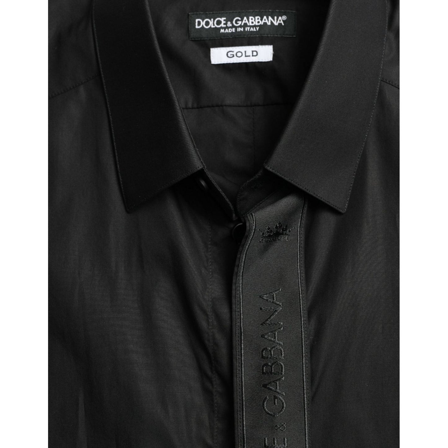 Dolce & Gabbana Elegant Black Slim Fit Dress Shirt Dolce & Gabbana