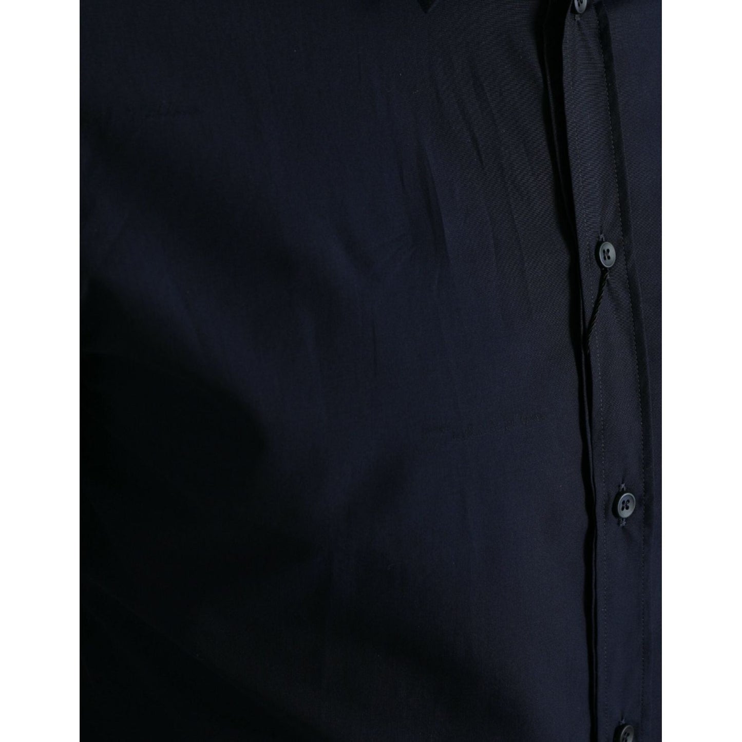 Dolce & Gabbana Elegant Navy Jacquard Dress Shirt Dolce & Gabbana