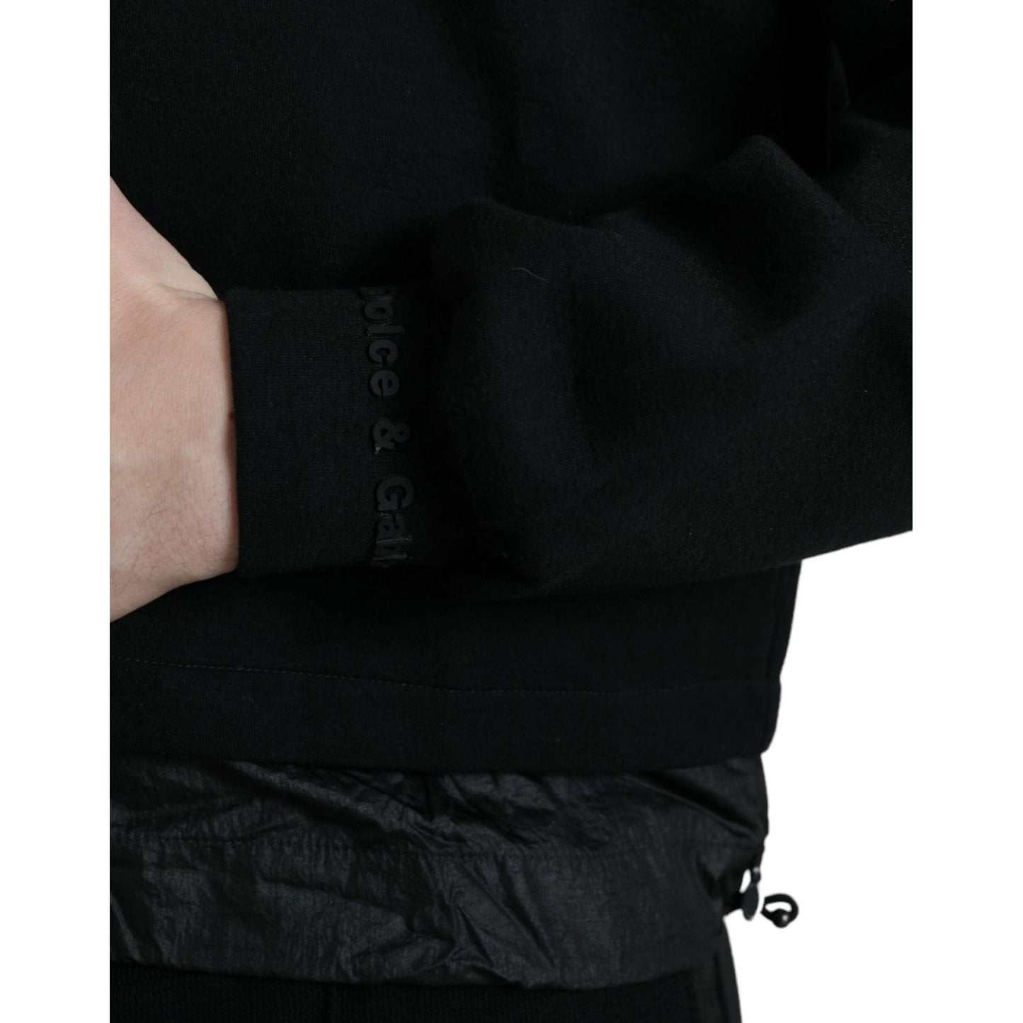 Dolce & Gabbana Elegant Black Hooded Pullover Sweater Dolce & Gabbana