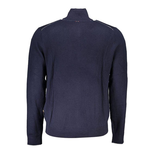 Napapijri Blue Fabric Men Sweater Napapijri