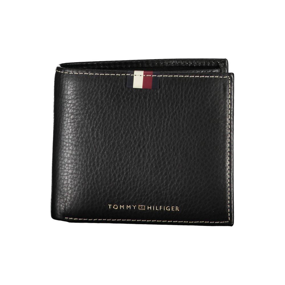 Tommy Hilfiger Black Leather Men Wallet Tommy Hilfiger