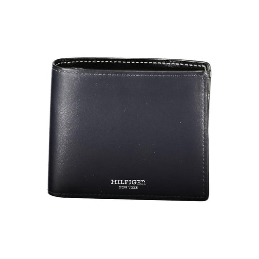 Tommy Hilfiger Elegant Blue Leather Bi-Fold Wallet Tommy Hilfiger