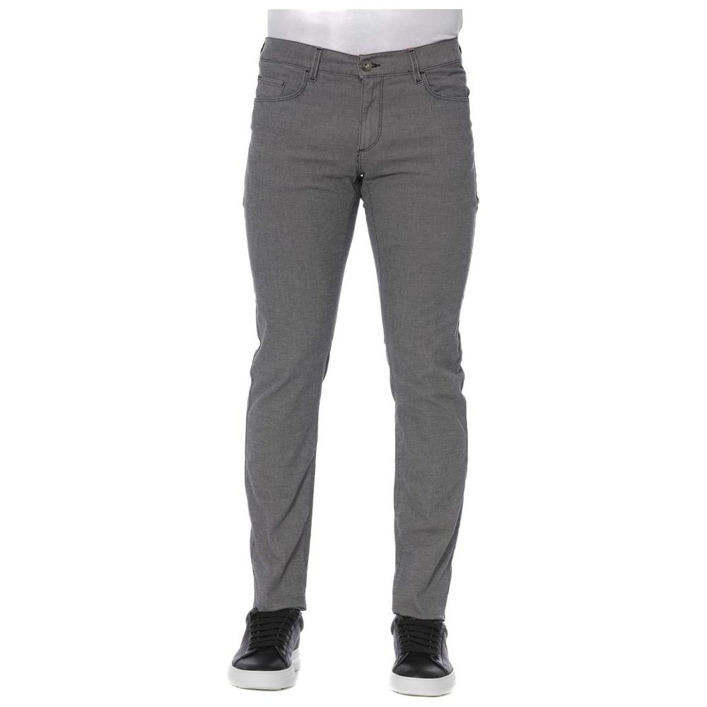 Trussardi Jeans Gray Cotton Men Pants Trussardi Jeans