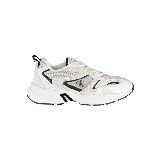 Calvin Klein Elegant White Sneakers with Contrast Details Calvin Klein