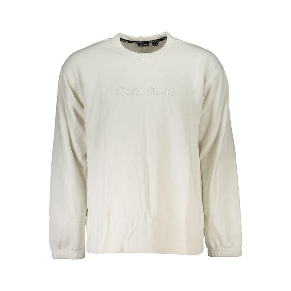 Calvin Klein Elegant Crew Neck Sweater with Brushed Logo Calvin Klein