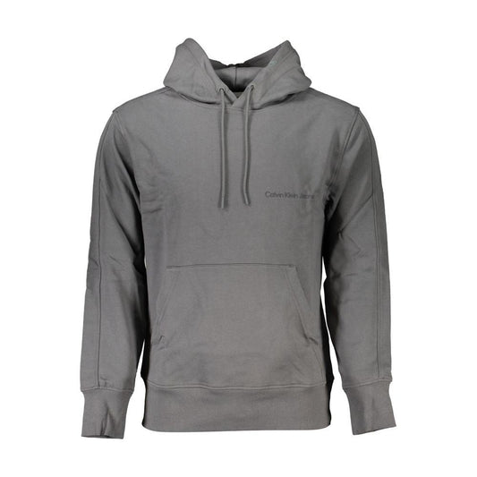 Calvin Klein Elegant Gray Hooded Sweatshirt Calvin Klein