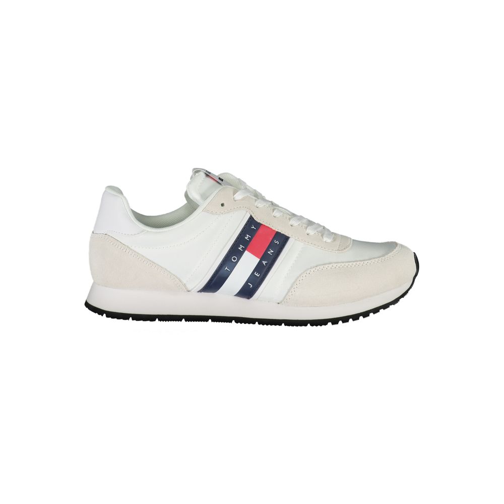 Tommy Hilfiger Sleek White Sneakers with Contrasting Details Tommy Hilfiger