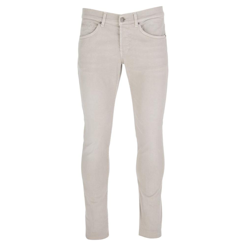 Dondup Chic Beige Stretch Cotton Trousers Dondup