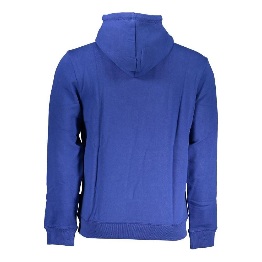 Napapijri Chic Blue Hooded Sweatshirt with Logo Print Napapijri