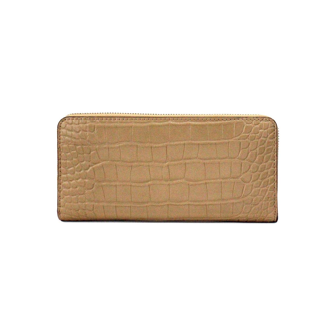 Michael Kors Jet Set Large Camel Animal Print Leather Continental Wrist Wallet Michael Kors