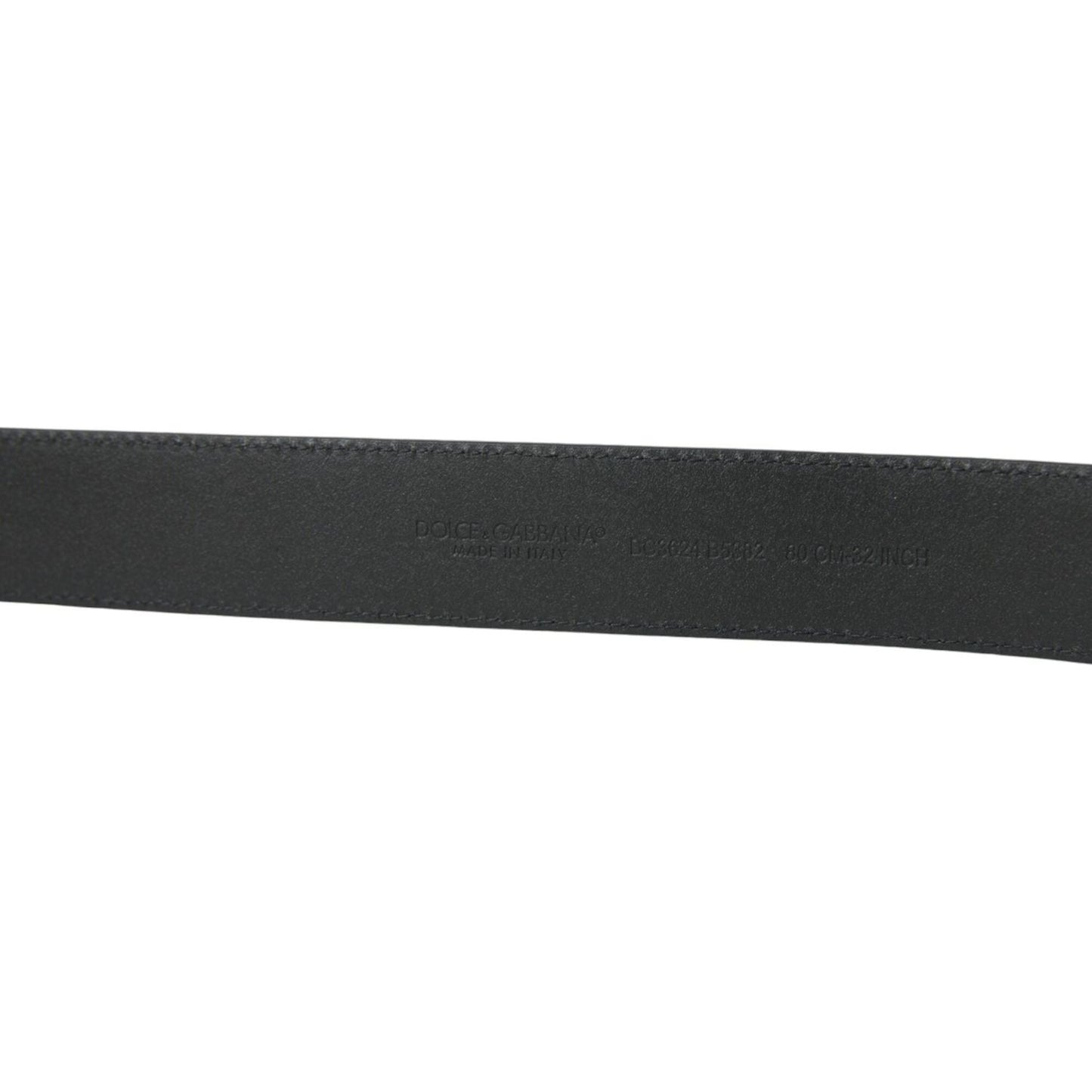 Dolce & Gabbana Elegant Black Leather Belt with Metal Buckle Dolce & Gabbana