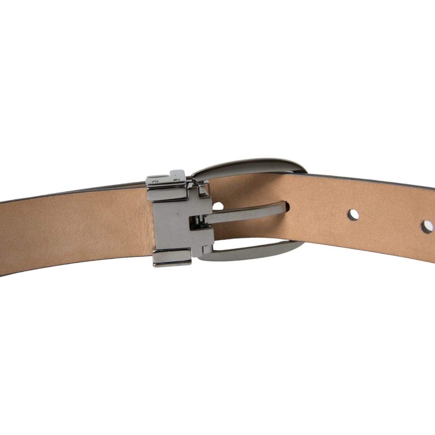 Dolce & Gabbana Elegant Dark Brown Calf Leather Belt Dolce & Gabbana