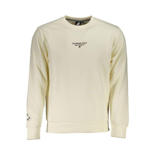 U.S. Grand Polo Classic White Crew Neck Sweatshirt U.S. Grand Polo