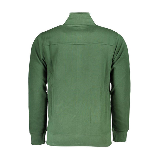 U.S. Grand Polo Chic Green Embroidered Zip Sweatshirt U.S. Grand Polo