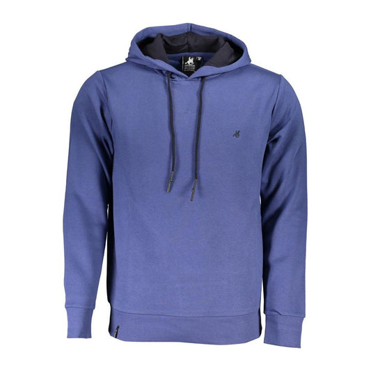 U.S. Grand Polo Elegant Long Sleeve Hooded Sweatshirt in Blue U.S. Grand Polo