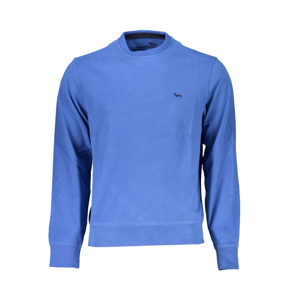 Harmont & Blaine Crew Neck Embroidered Blue Sweater Harmont & Blaine