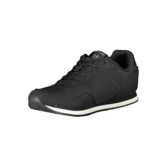 Sergio Tacchini Elegant Black Embroidered Sneakers with Laces Sergio Tacchini