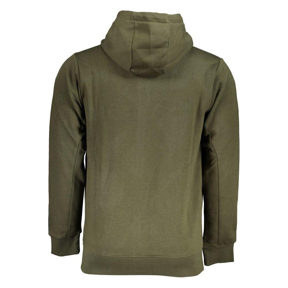 U.S. Grand Polo Elegant Green Hooded Long-Sleeve Sweatshirt U.S. Grand Polo