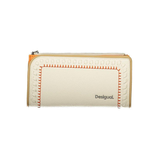 Desigual Chic Dual-Compartment White Wallet Desigual