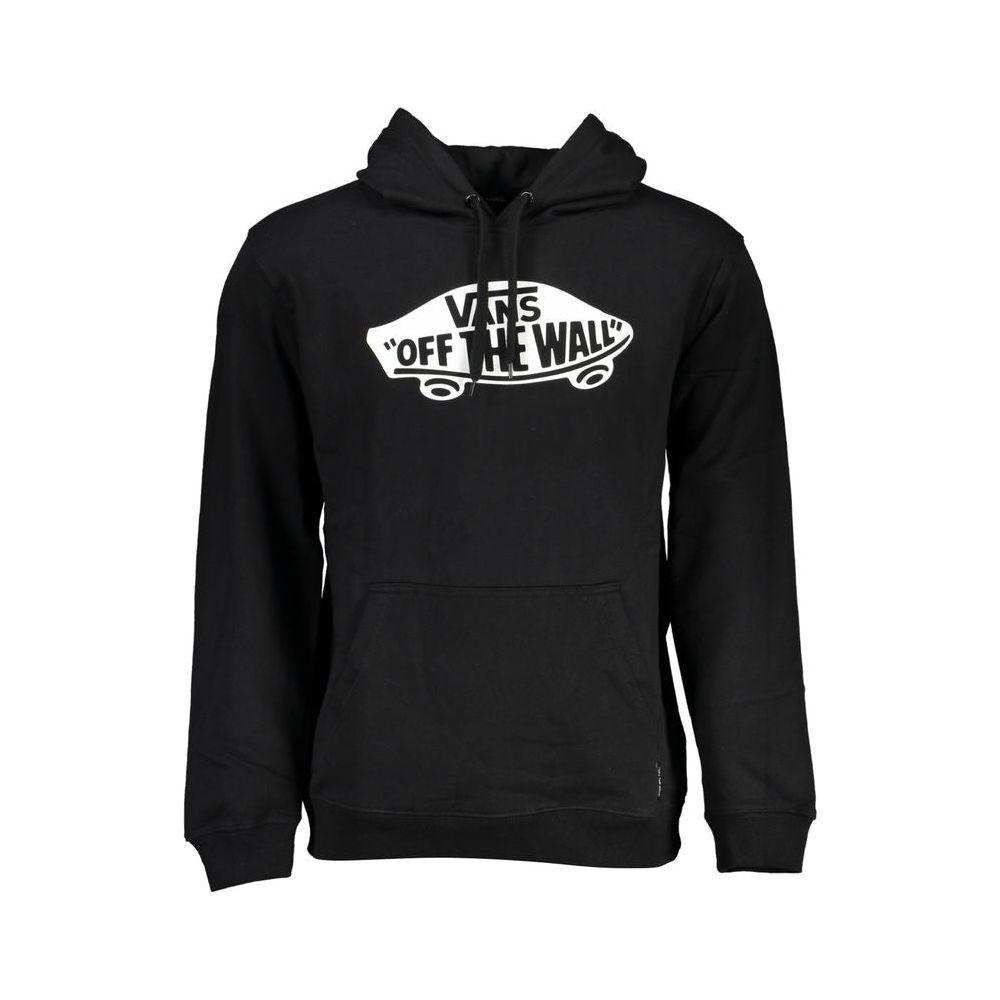 Vans Sleek Black Hoodie with Central Pocket Vans