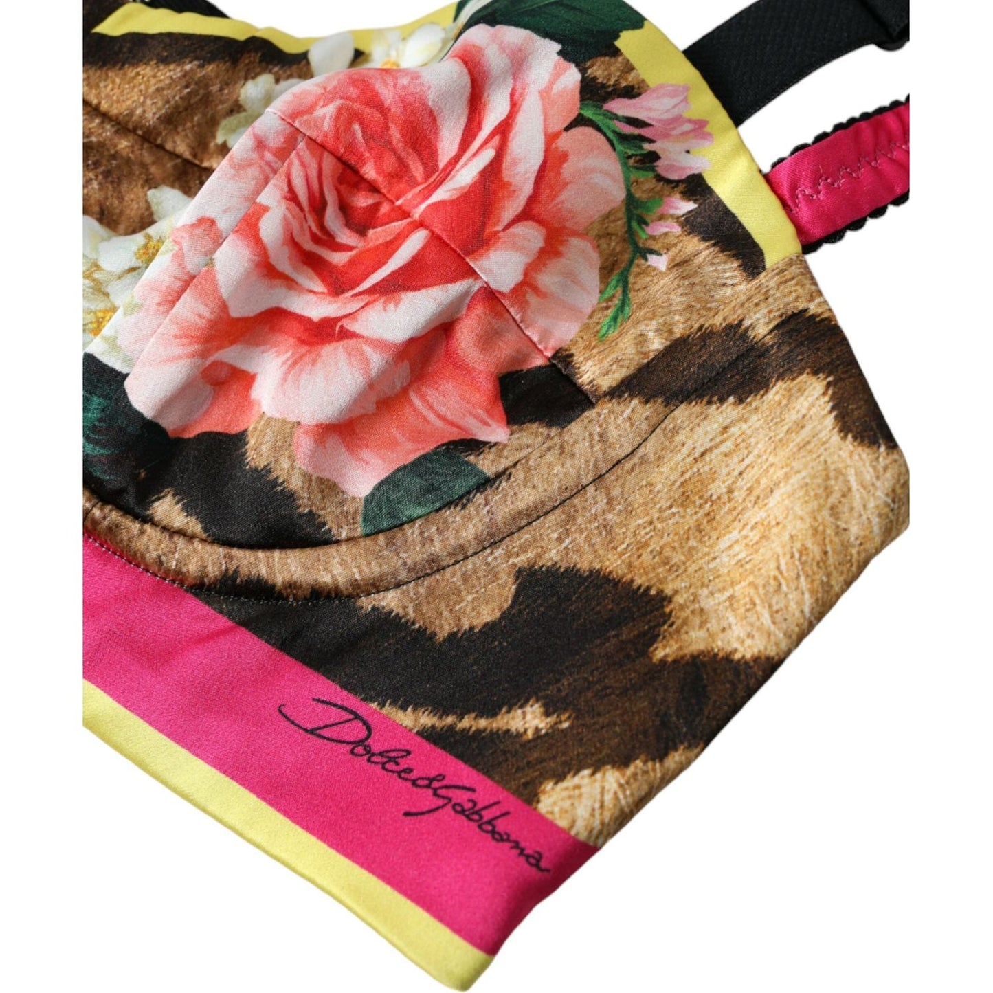 Dolce & Gabbana Floral Silk Blend Bustier Crop Top Dolce & Gabbana