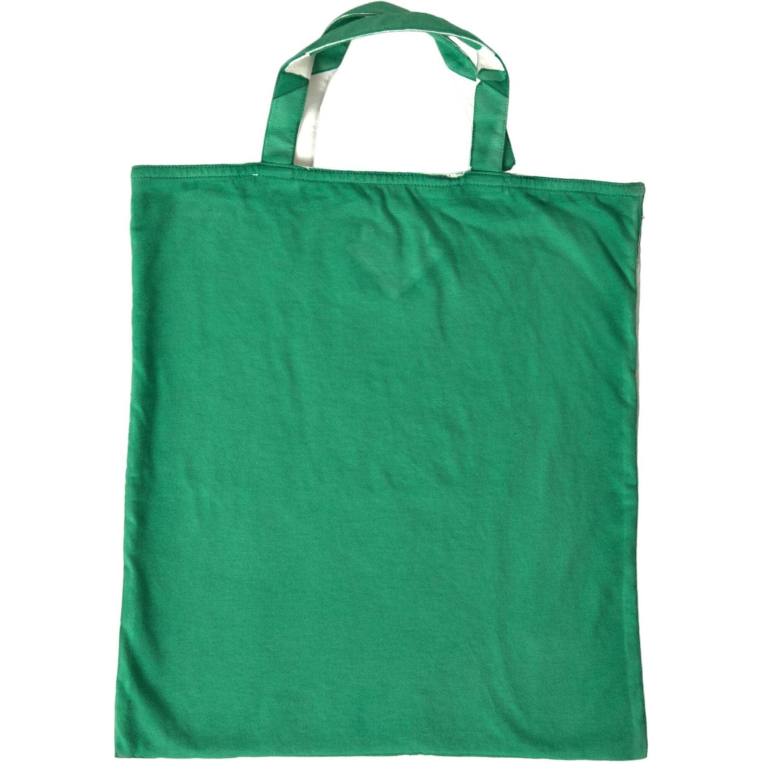 Prada Green Jersey Fabric Logo Shoulder Shopping Tote Shopping Bag