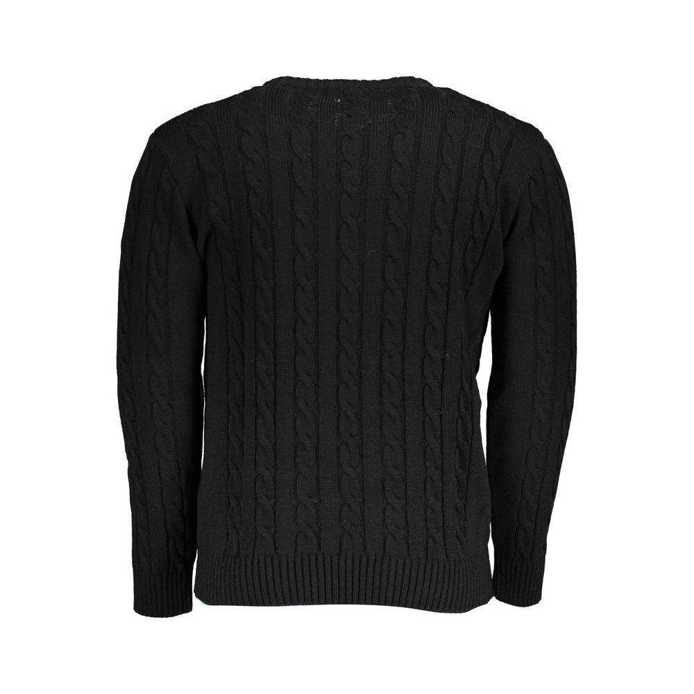 U.S. Grand Polo Black Fabric Sweater U.S. Grand Polo