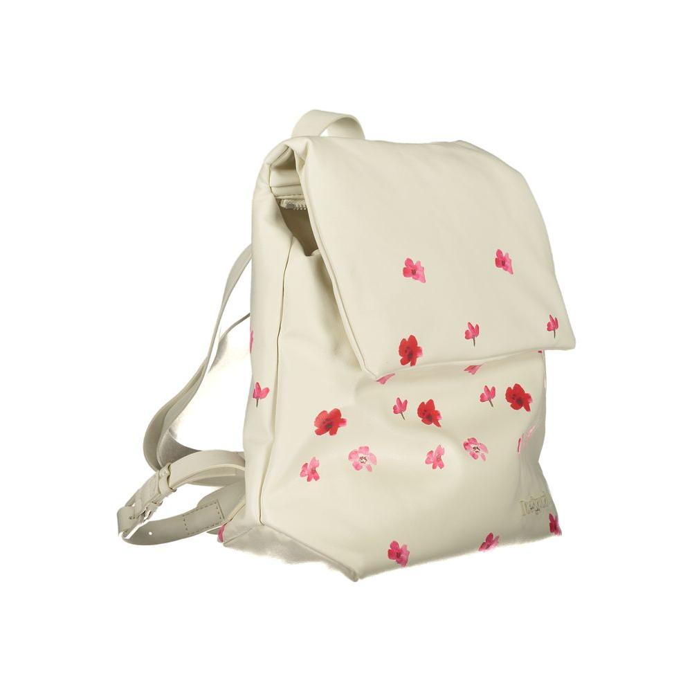 Desigual White Polyethylene Backpack Desigual