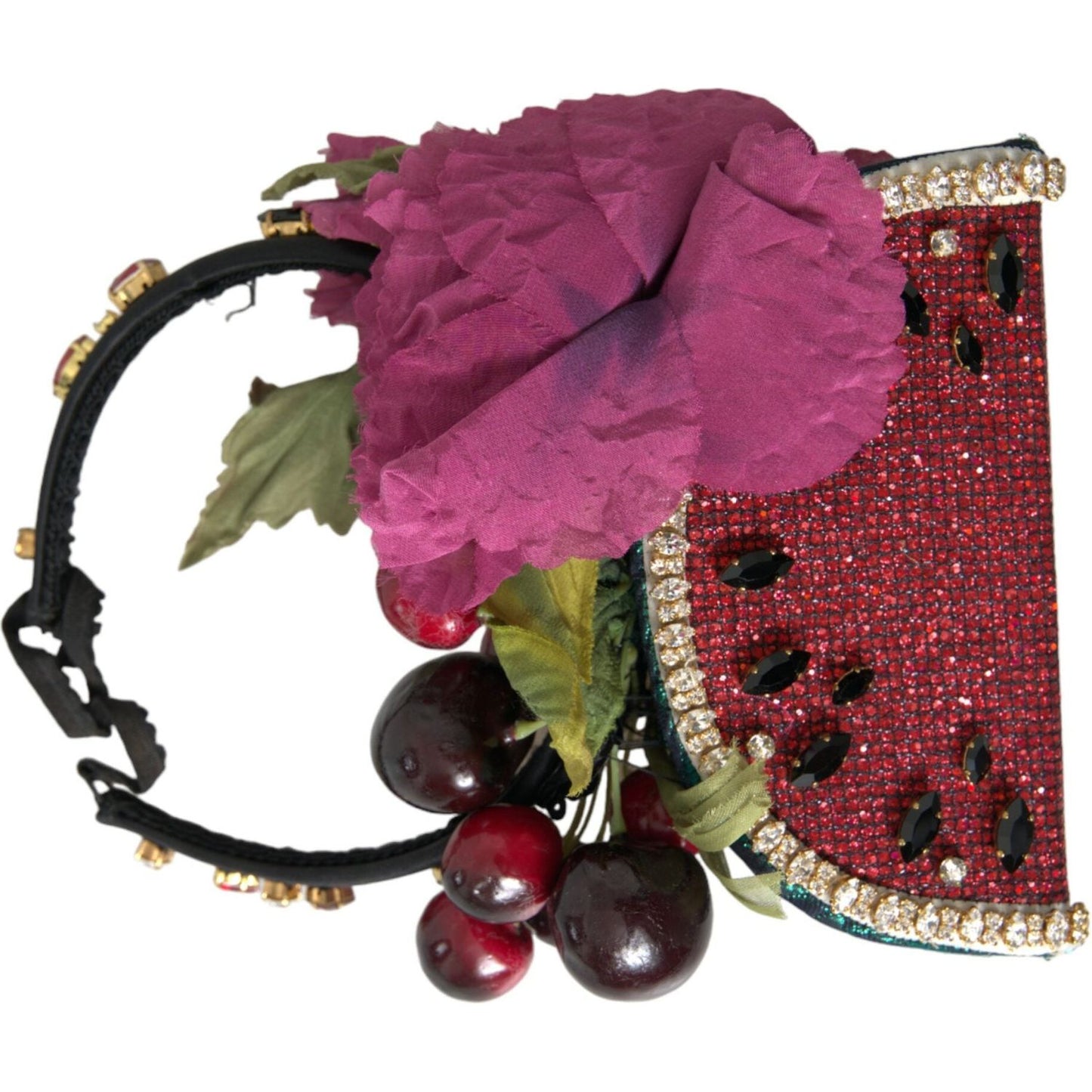 Dolce & Gabbana Red Watermelon Cherry Crystal Hairband Statement Diadem Dolce & Gabbana