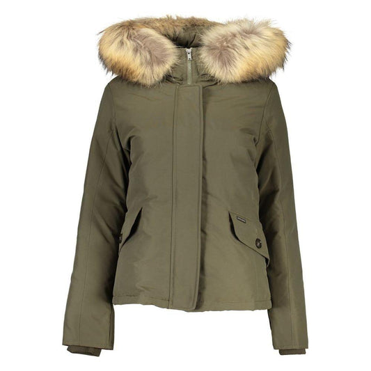 Woolrich Green Cotton Jackets & Coat