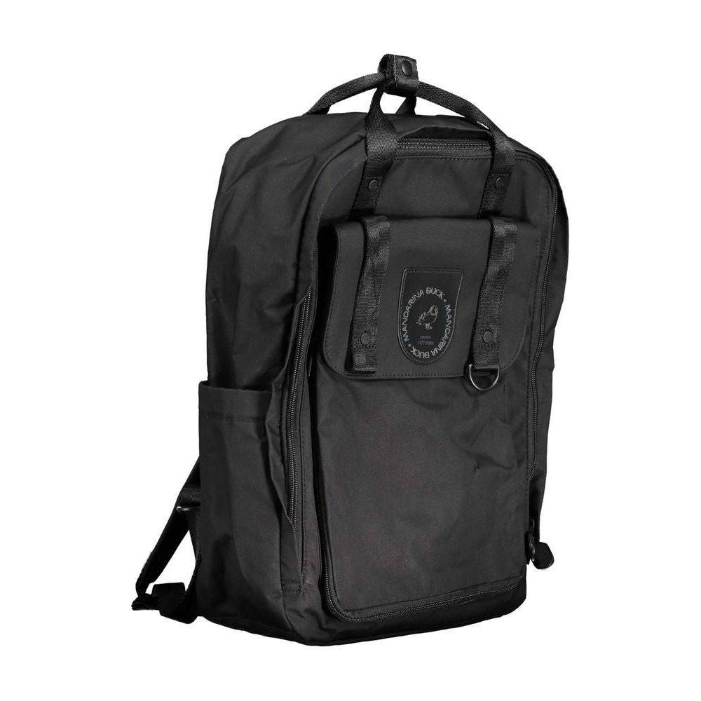 Mandarina Duck Black Cotton Backpack Mandarina Duck