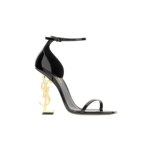 Saint Laurent Black Calf Leather Opyum Sandals Saint Laurent