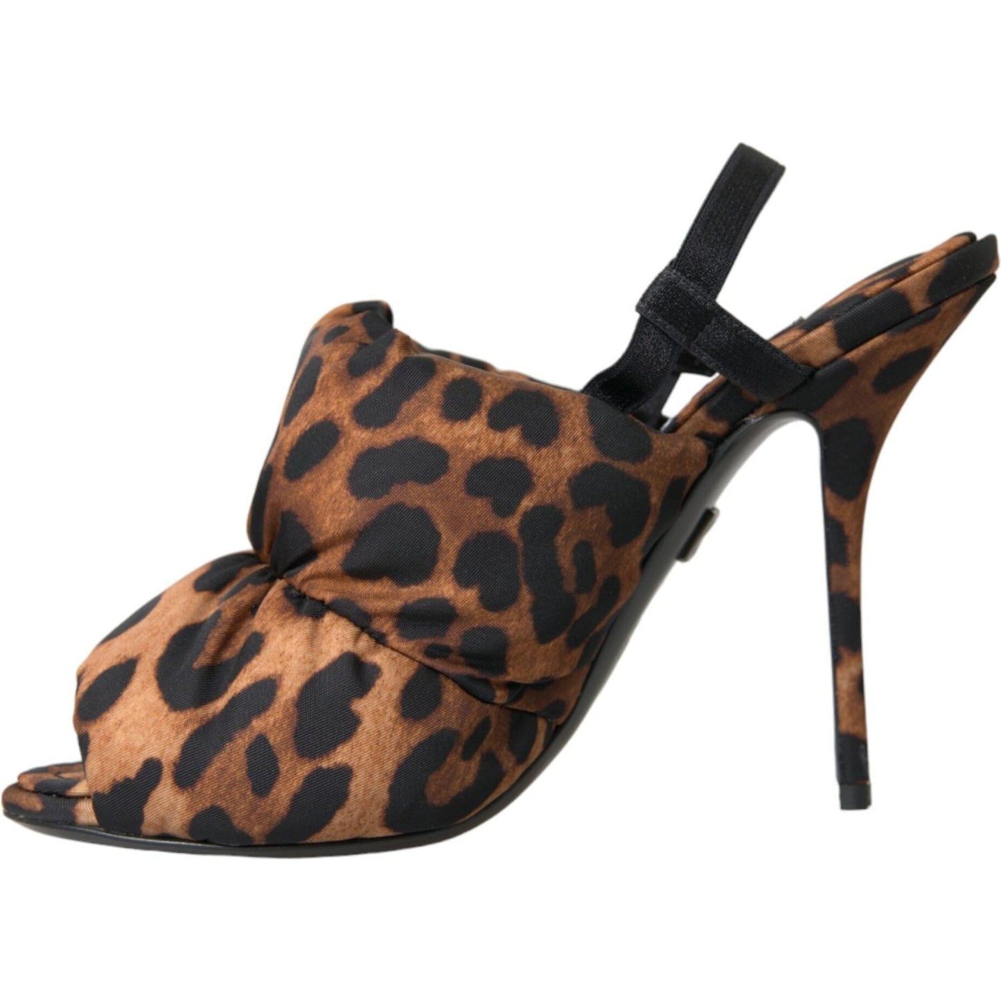 Dolce & Gabbana Brown Leopard Slingback Heels Sandals Shoes Dolce & Gabbana