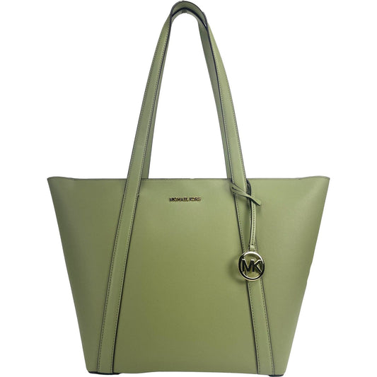 Michael Kors Large Pratt Shoulder Zip Tote Bag Light Sage Michael Kors