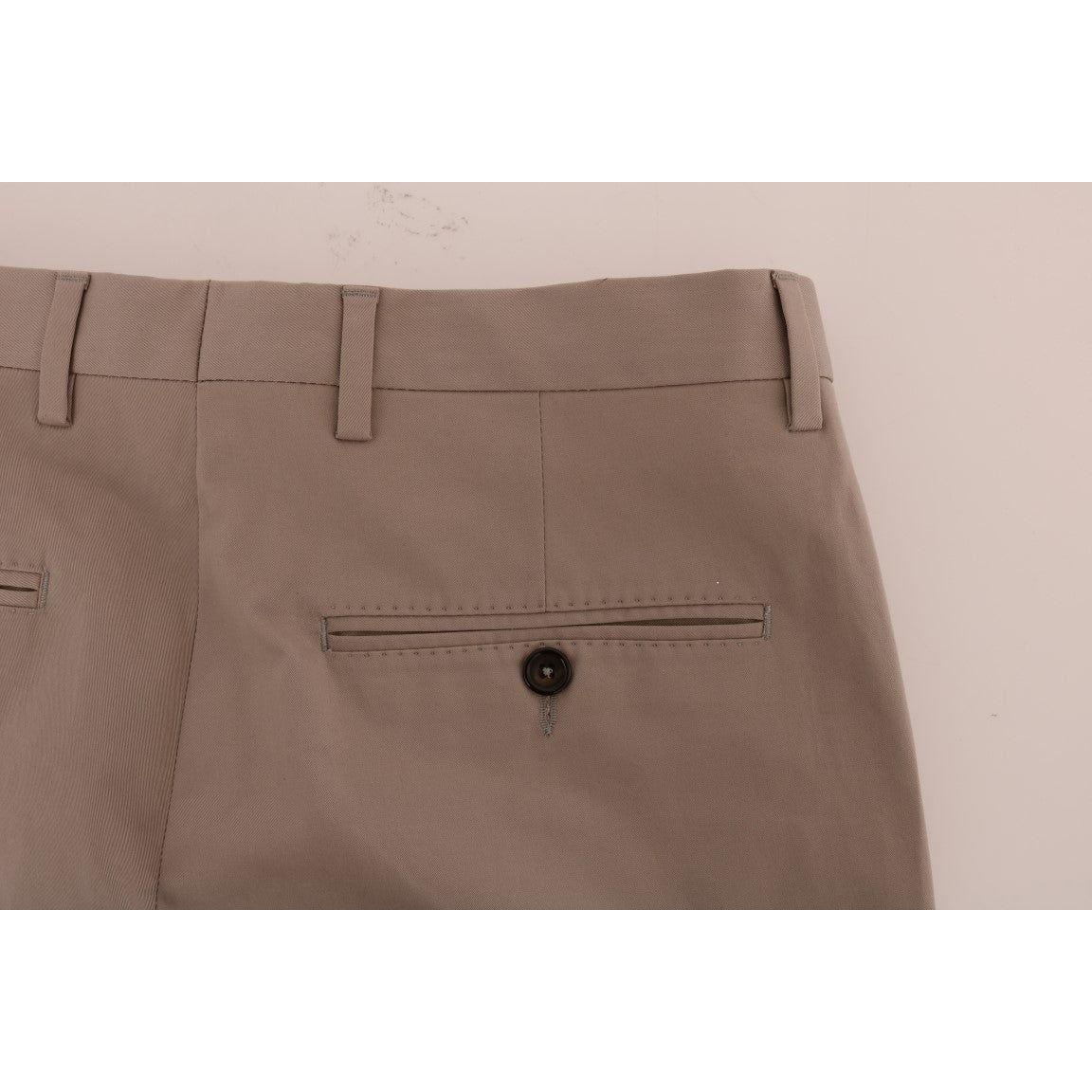Dolce & Gabbana Beige Cotton Stretch Chinos Pants
