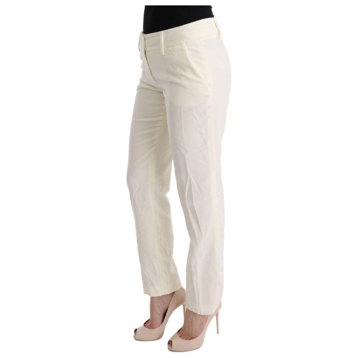 Ermanno Scervino Chic White Regular Fit Pants Ermanno Scervino