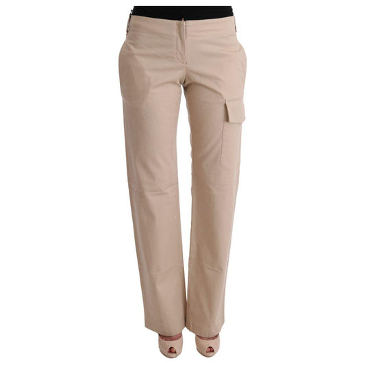 Ermanno Scervino Beige Cotton Wool Regular Fit Pants