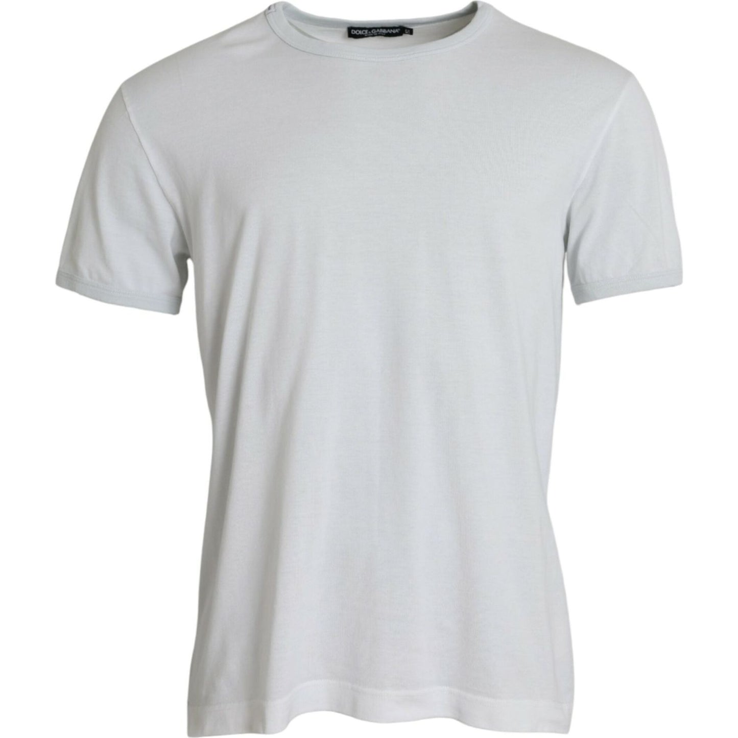 Dolce & Gabbana White Cotton Round Neck Short Sleeve T-shirt Dolce & Gabbana