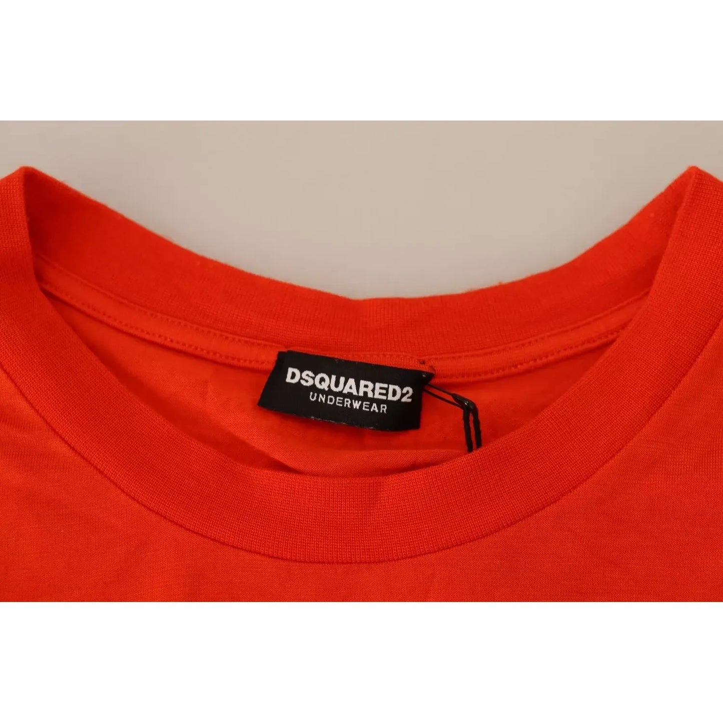 Dsquared² Orange Modal Short Sleeves Crewneck T-shirt Dsquared² Firebrick