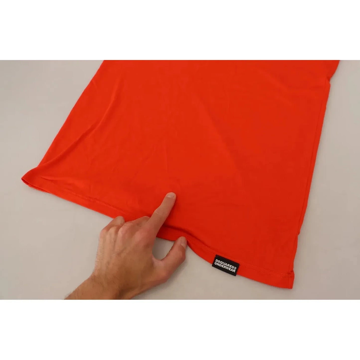 Dsquared² Orange Modal Short Sleeves Crewneck T-shirt Dsquared² Gray