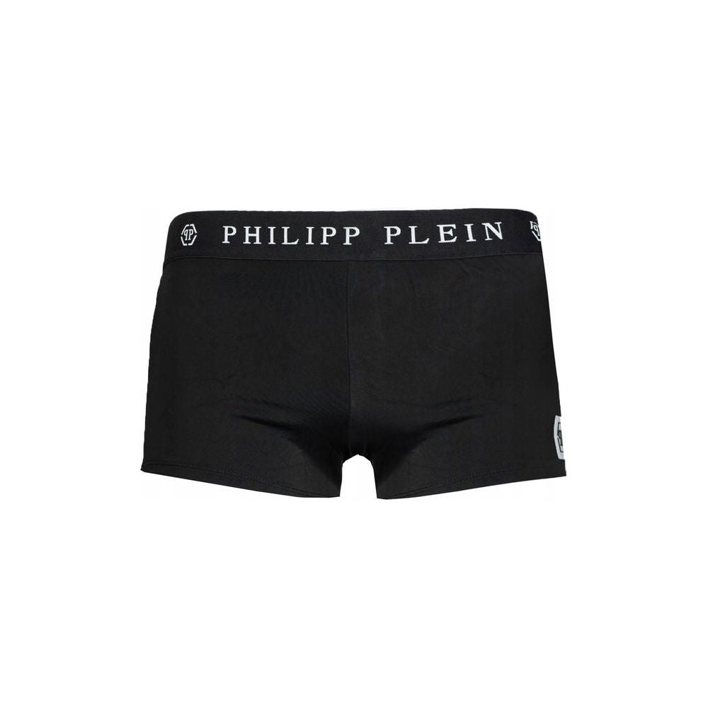 Philipp Plein Sleek Black Designer Men's Swim Boxers Philipp Plein